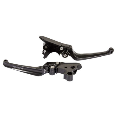 Ricks Motorcycles, Classic brake & clutch lever set. Black