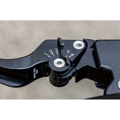Ricks Motorcycles, Classic brake & clutch lever set. Black
