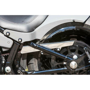 Ricks Motorcycles, belt guard no-cut out. Polished