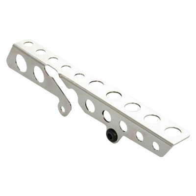 Ricks Motorcycles, belt guard Round holes. Polished