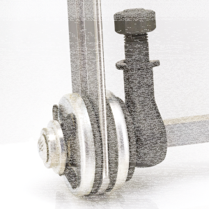 Springer Adj. Wheel Collar White Plated (DE)