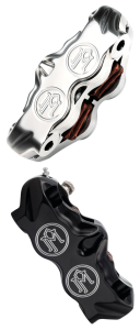 PM Radial 4-piston calipers, left chrome (FR)