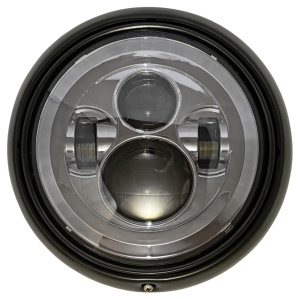 Headlight 7" Chrome/Smoked Lens (IT)