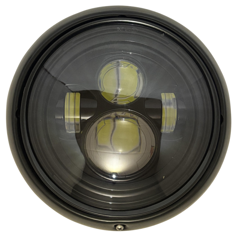 Headlight 7" Black/Smoked Lens (IT)