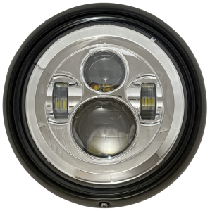Headlight 7" Chrome/Clear Lens (GB)