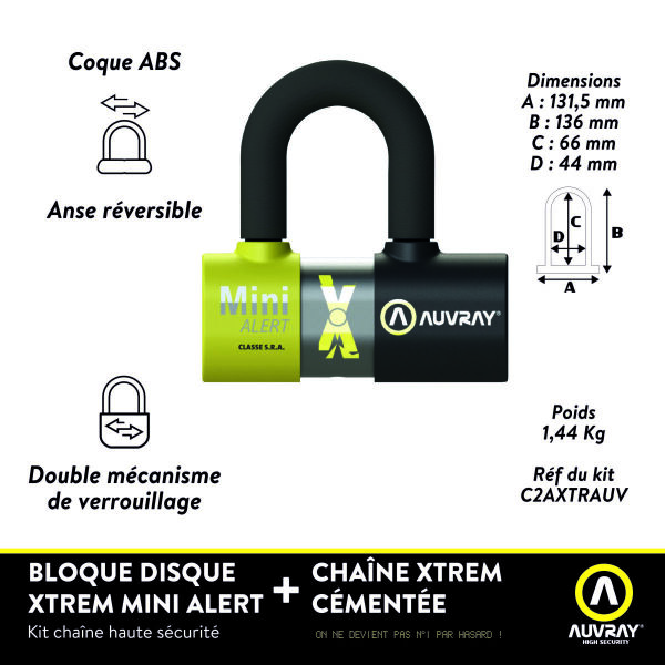 U Lock Xtrem Mini Alarm Sra Bl