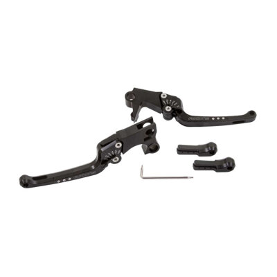 Ricks Motorcycles, Good Guys brake & clutch lever set Black