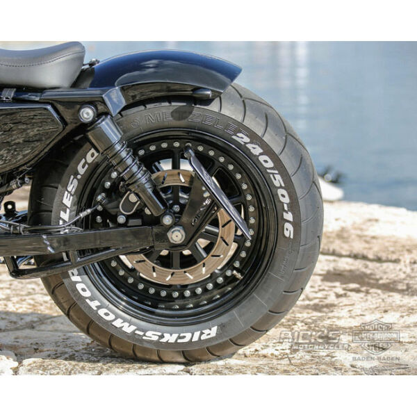 *14 DAYS EXTRA TRANSIT TIME* Ricks Motorcycles, side mount license plate kit short.Black