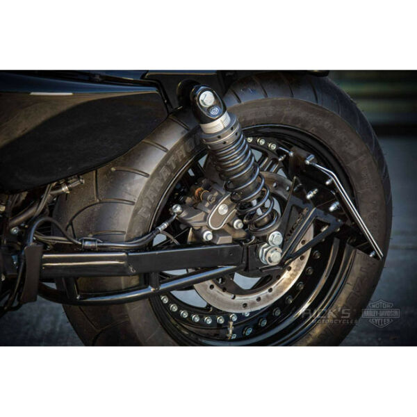 *14 DAYS EXTRA TRANSIT TIME* Ricks Motorcycles, side mount license plate kit short.Black