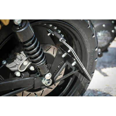 *14 DAYS EXTRA TRANSIT TIME* Ricks Motorcycles, side mount license plate kit short.Black