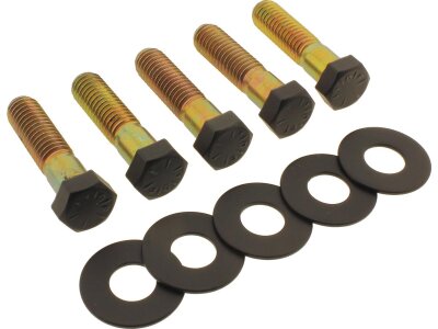 Sprocket/Pulley Screw Kit 5 Hex Head Screws, 5 Washers Satin Black Powder Coated