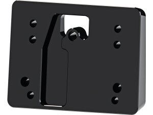 Mid-Mount License Plate Base Plate Adapter Gloss Black