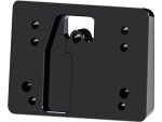 Mid-Mount License Plate Base Plate Adapter Gloss Black