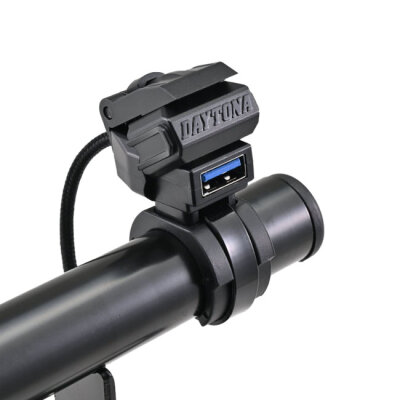 Daytona, handlebar mounted USB-A charge port kit