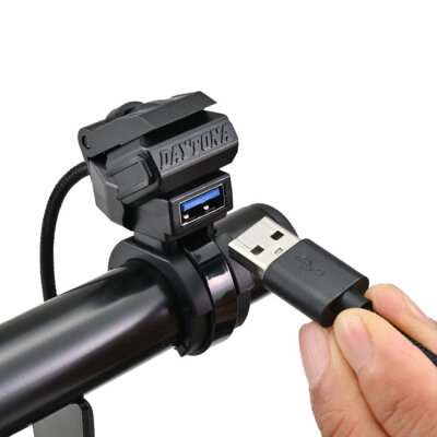 Daytona, handlebar mounted USB-A charge port kit