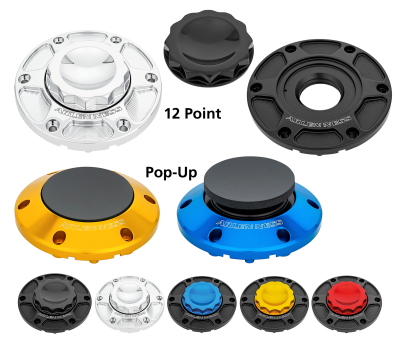 12PT Gas Cap Vented Black FLH/T24-Up (FR)