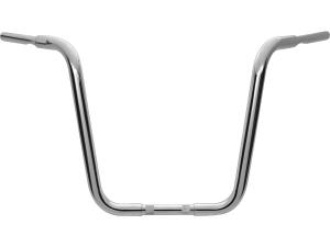 16 Chubby Classic Ape Hanger Handlebar Non-Dimpled 3-Hole Chrome 1 1/4" Throttle By Wire Throttle Cables