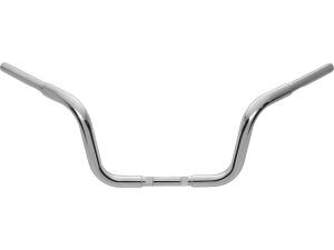 8.5 Chubby Classic Ape Hanger Handlebar Non-Dimpled 3-Hole Chrome 1 1/4" Throttle By Wire Throttle Cables