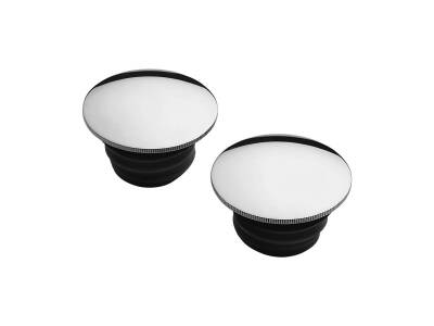 Domed Low Profile Stainless Steel Gas Cap Set Chrome