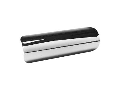 Straight Universal Heat Shield Smooth Chrome 1,75"