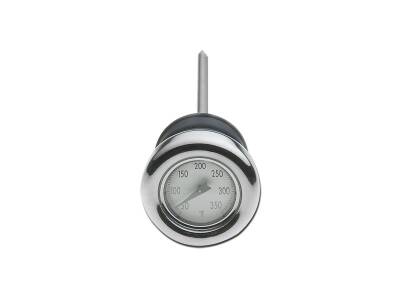 Temperature Gauge Dipstick, Chrome with White Fahrenheit Gauge Oil Temperature Gauge