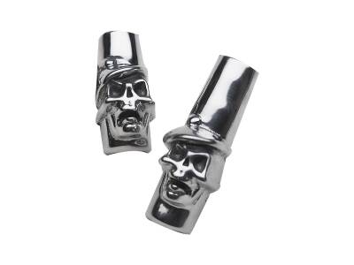Skull Pushrod Tube Clip Polished