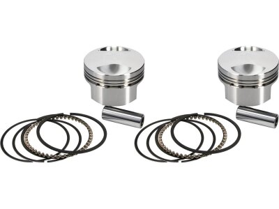 Forged Piston Kit for Sportster Engines Stroke 3,813" Bore 3,498" (88,8492 mm ), Positive Dome +6cc 10.5:1 Std. 1200 ccm (74 cui)