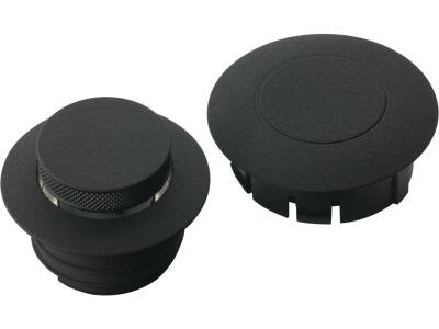 Screw In Pop-Up Gas Cap Set/Single Cap Vented with one dummy cap Black