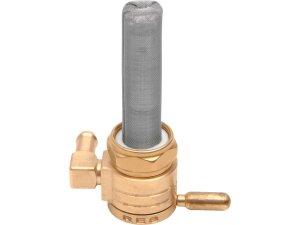 22 mm Fuel Valve Rear Facing Outlet Brass Polished