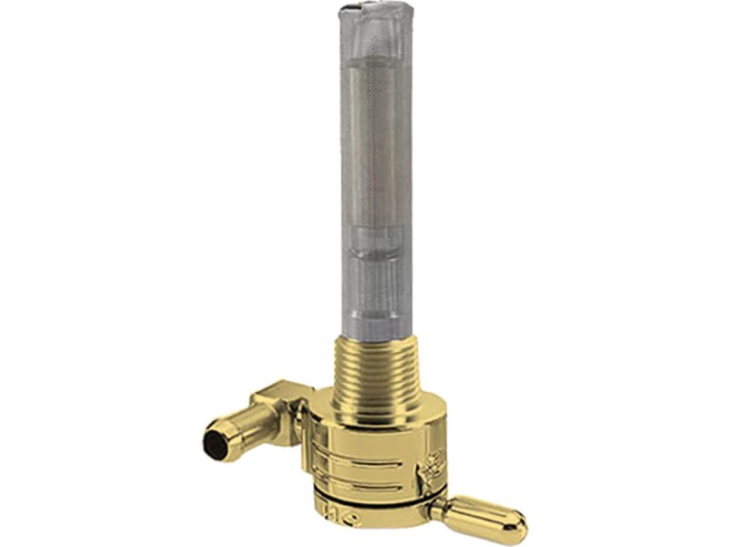 3/8" NPT Fuel Valve Forward Facing Outlet Brass Polished