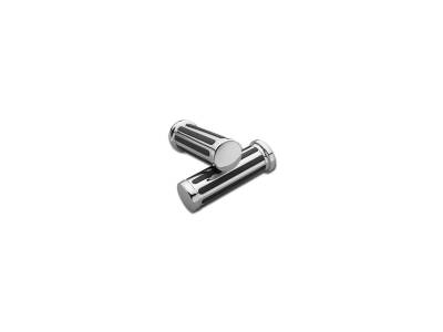 Ribbed Grips Chrome 1" Throttle By Wire