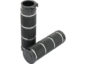 Stroker Grips Black Raw Cut 1" Throttle Cables