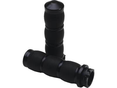 Air Cushion Velvet Air Grips Black Anodized 1" Throttle Cables