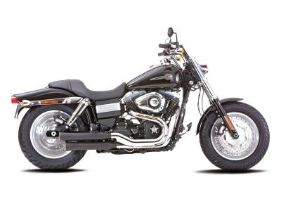 Double Groove Slip-On Mufflers Black Satin