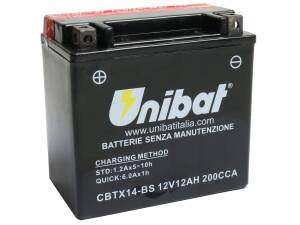 Maintance Free Series CBTX14-BS Battery Dry Battery with Acid Pack AGM, 200 A, 12.0 Ah  inkl. 7,50 Euro Batteriepfand