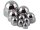 Flat Crown Acorn Nut Pack Chrome 3/8"-24 UNF