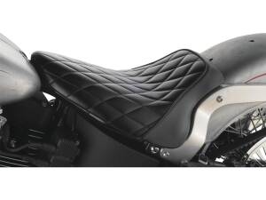 Bare Bones Diamond Stitch Solo Seat Black Vinyl