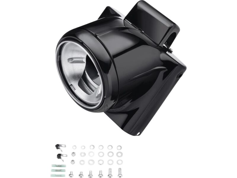Nacelle 7" Headlight Housing Kit Black Anodized