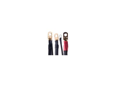 Mega Battery Cables with 12" Auxiliary Wire 8"Positive Black