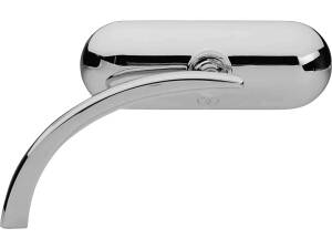 Mini-Oval Micro Mirror Chrome Left