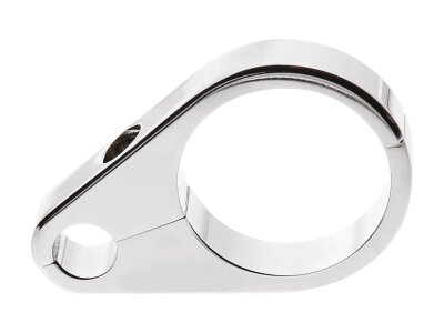 Cable Clamp For clutch cable and 1 3/8" diameter tubing Chrome