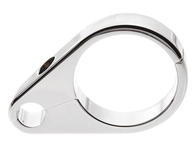 Cable Clamp For clutch cable and 1 1/2" diameter tubing Chrome