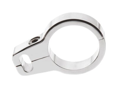 Cable Clamp For dual throttle cable and 1 1/4" diameter tubing Chrome