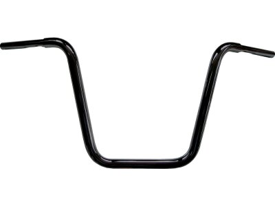 400 Fat Ape Hanger Handlebar with 1 1/4" Clamp Diameter Dimpled 5-Hole Black Powder Coated 1 1/4" Throttle Cables