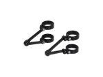 Fork Side Mount Headlight Bracket Short Black