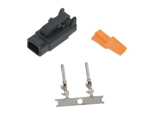 Connector Deutsch DTM 2-Position Black Female Black