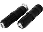 Young Gun 8 Ball Grips Flat Black 1" Throttle Cables