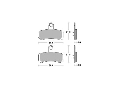 Sinter Street Replacement Brake Pads Sinter Front