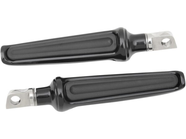 Contour Rider and Passenger Foot Pegs Black, Anodized