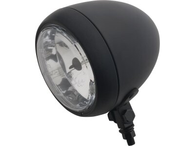 Smooth 4 1/2" Headlight Black Powder Coated Halogen